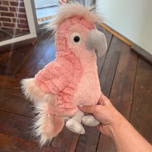 Pink Plush Parrot Toy